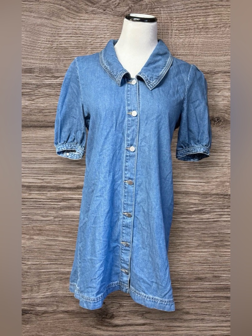NWT Habitual Collared Denim Dress SZ S